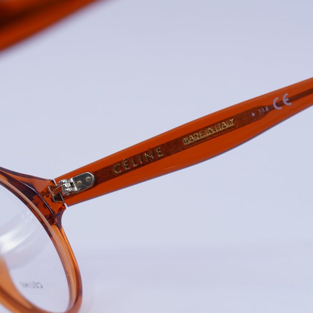 🕶️ New Celine CL50008I 042 Eyeglasses - Orange Frame 49mm - Picture 7 of 9